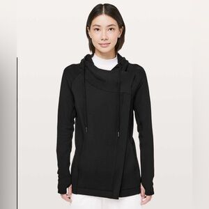 Lululemon Coast Easy Wrap, Black Cocoon Sweatshirt Jacket